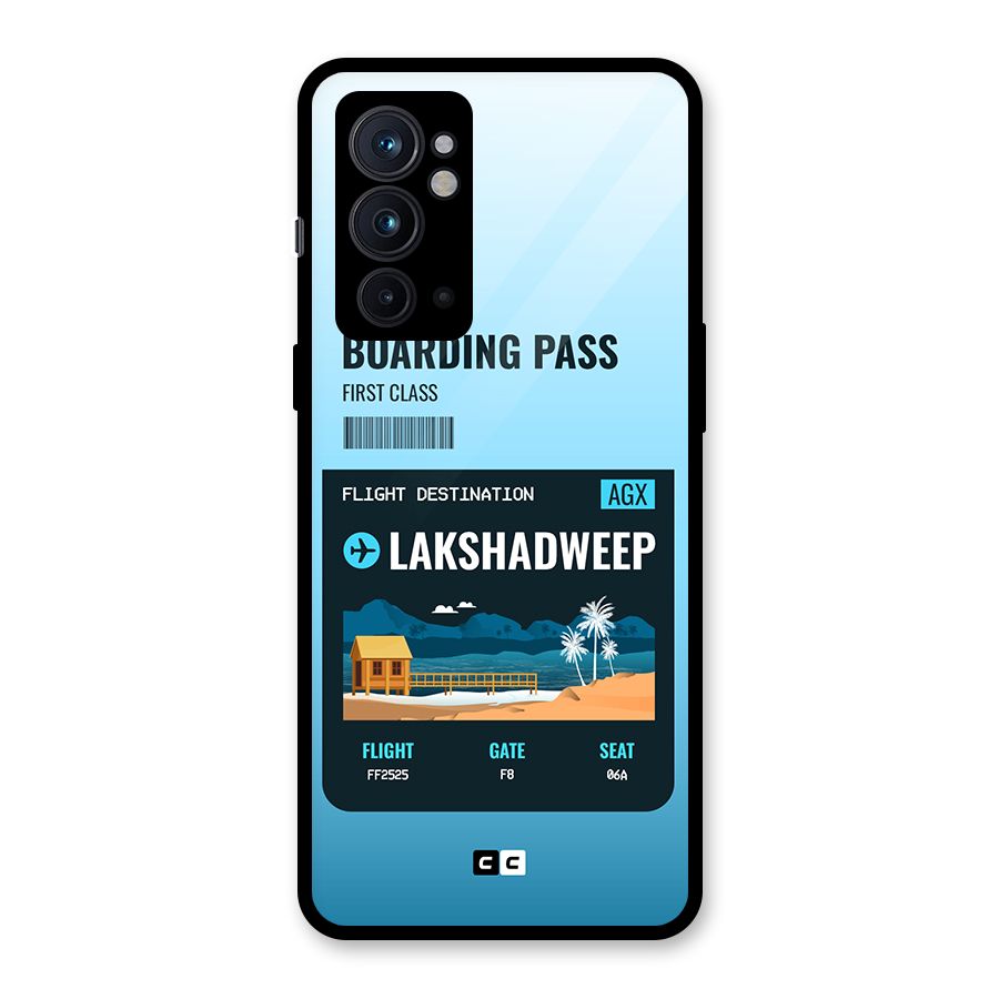 Lakshadweep Boarding Pass Glass Back Case for OnePlus 9RT 5G