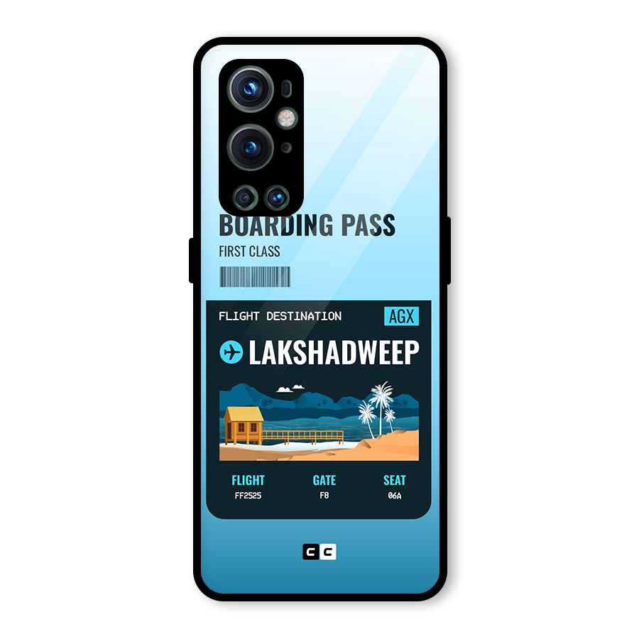 Lakshadweep Boarding Pass Glass Back Case for OnePlus 9 Pro