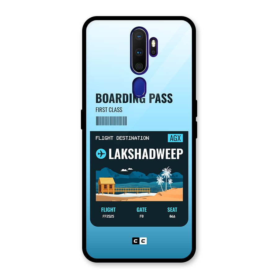 Lakshadweep Boarding Pass Glass Back Case for Oppo A9 (2020)