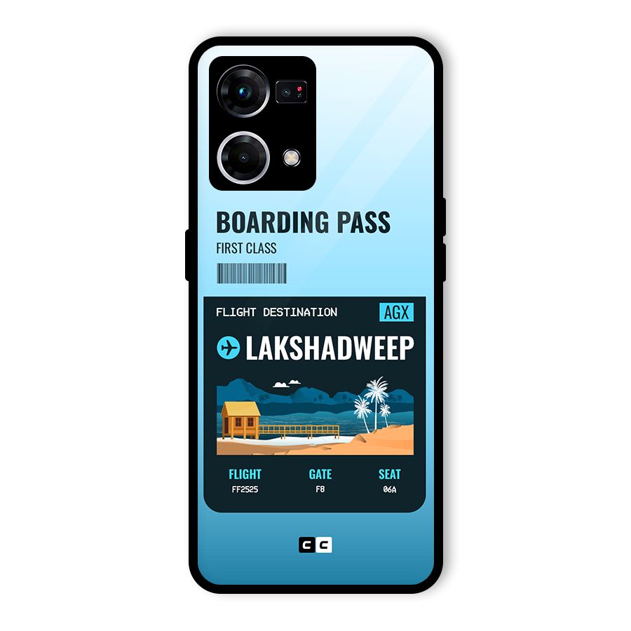 Lakshadweep Boarding Pass Glass Back Case for Oppo F21s Pro 4G
