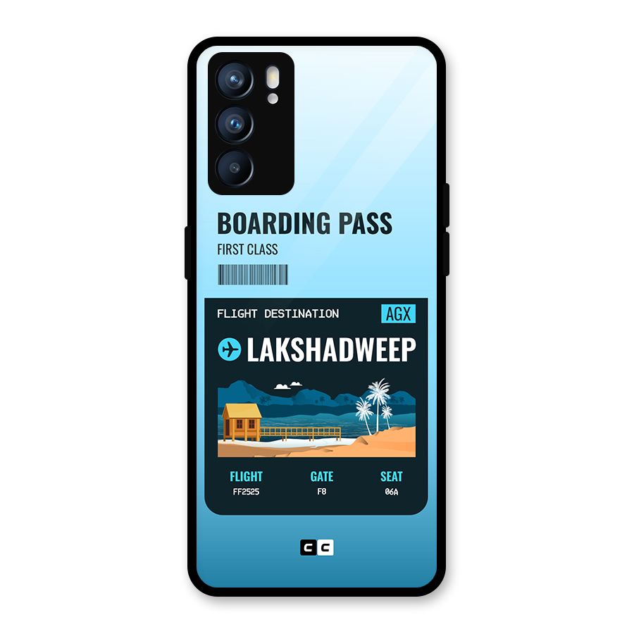 Lakshadweep Boarding Pass Glass Back Case for Oppo Reno6 5G