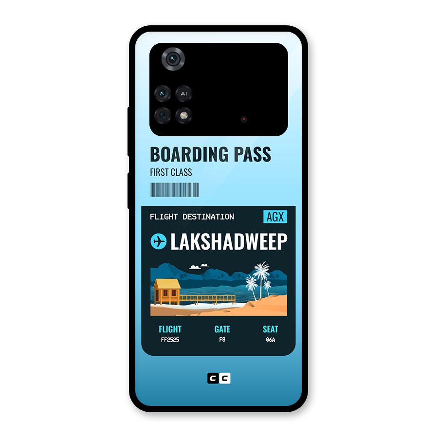 Lakshadweep Boarding Pass Glass Back Case for Poco M4 Pro 4G