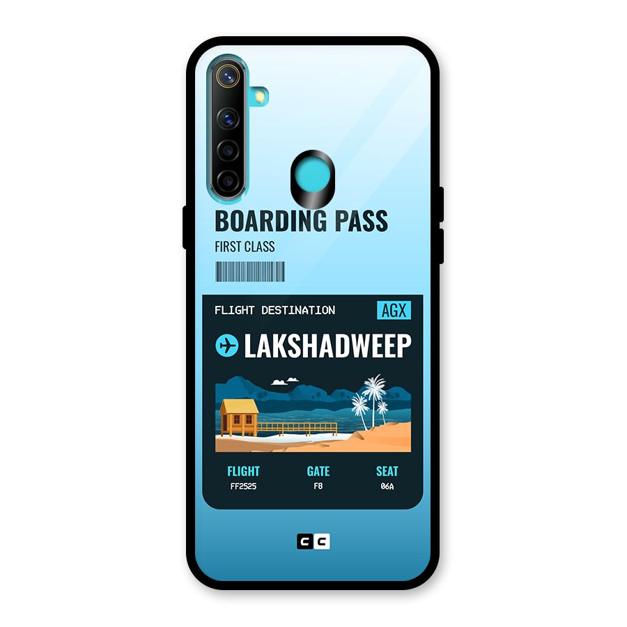 Lakshadweep Boarding Pass Glass Back Case for Realme 5
