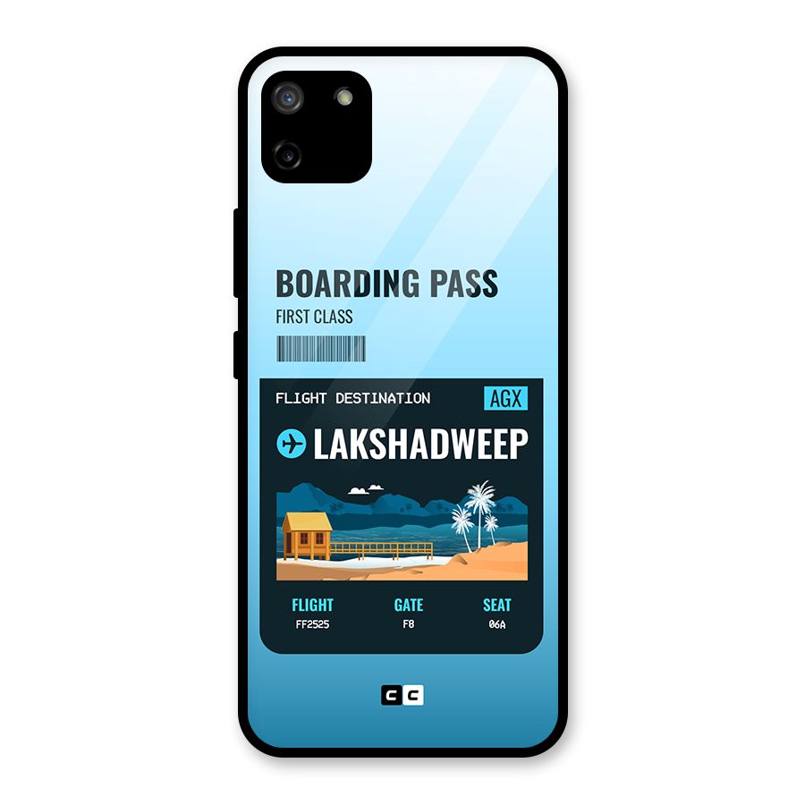 Lakshadweep Boarding Pass Glass Back Case for Realme C11