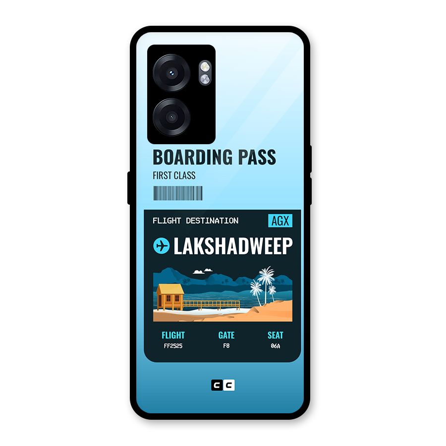 Lakshadweep Boarding Pass Glass Back Case for Realme Narzo 50 5G