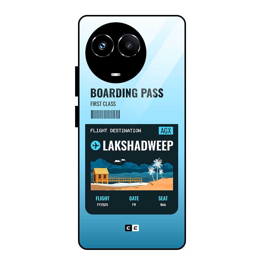 Lakshadweep Boarding Pass Glass Back Case for Realme Narzo 60X