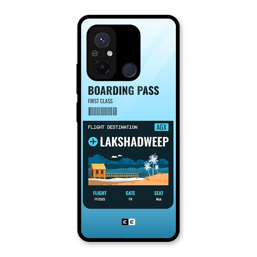 Lakshadweep Boarding Pass Glass Back Case for Redmi 12C