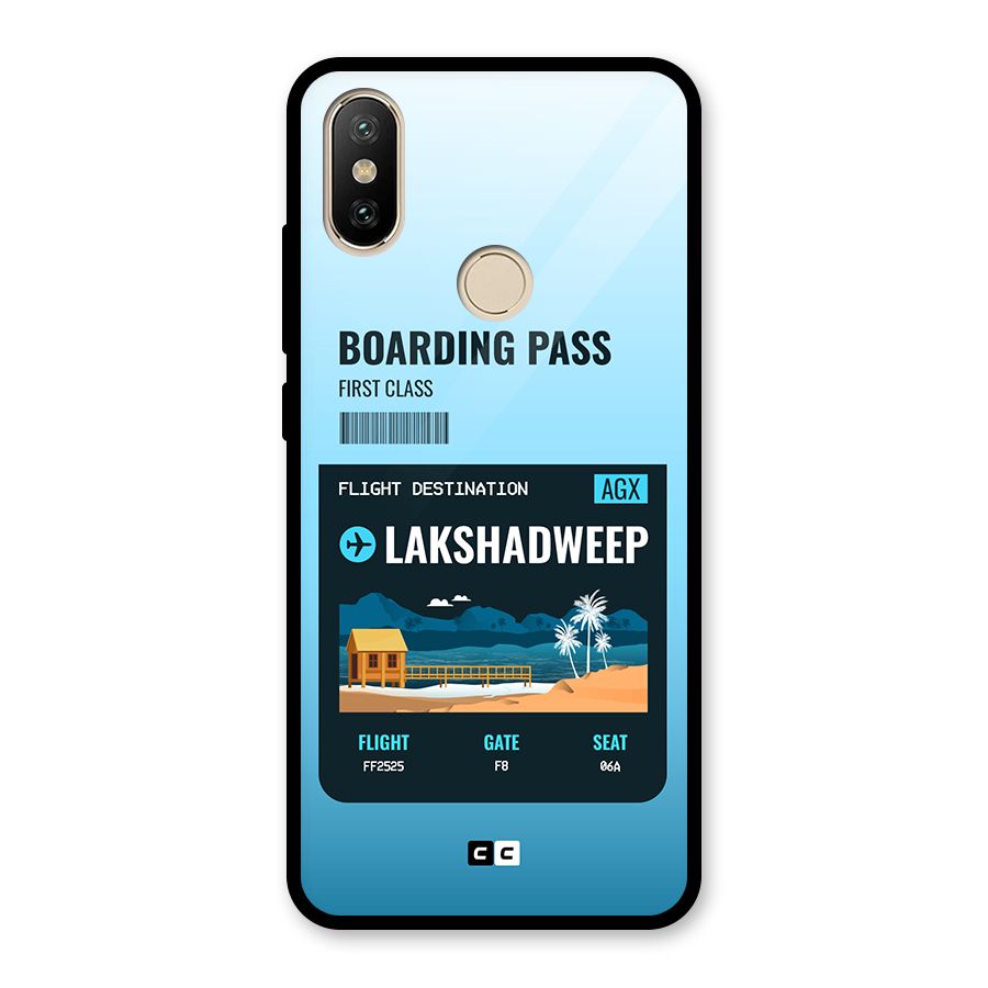 Lakshadweep Boarding Pass Glass Back Case for Redmi A2