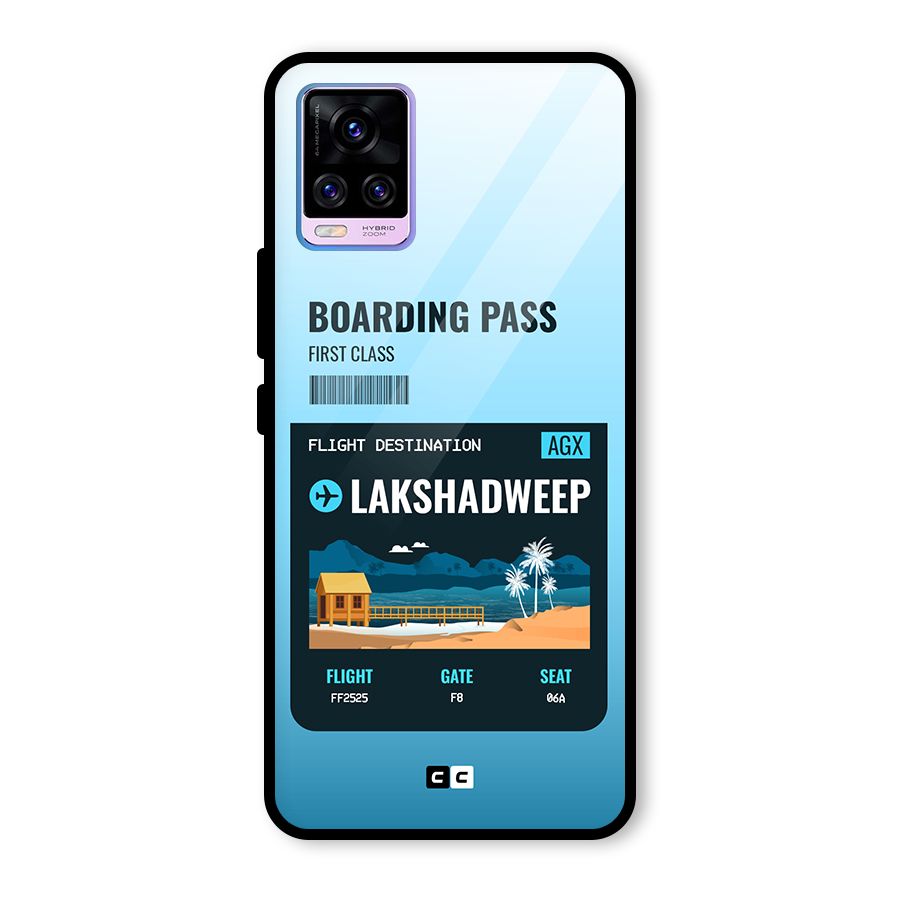 Lakshadweep Boarding Pass Glass Back Case for Vivo V20 Pro