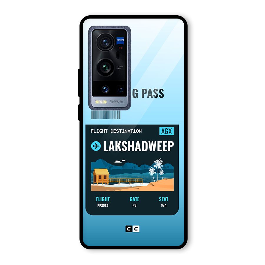 Lakshadweep Boarding Pass Glass Back Case for Vivo X60 Pro Plus