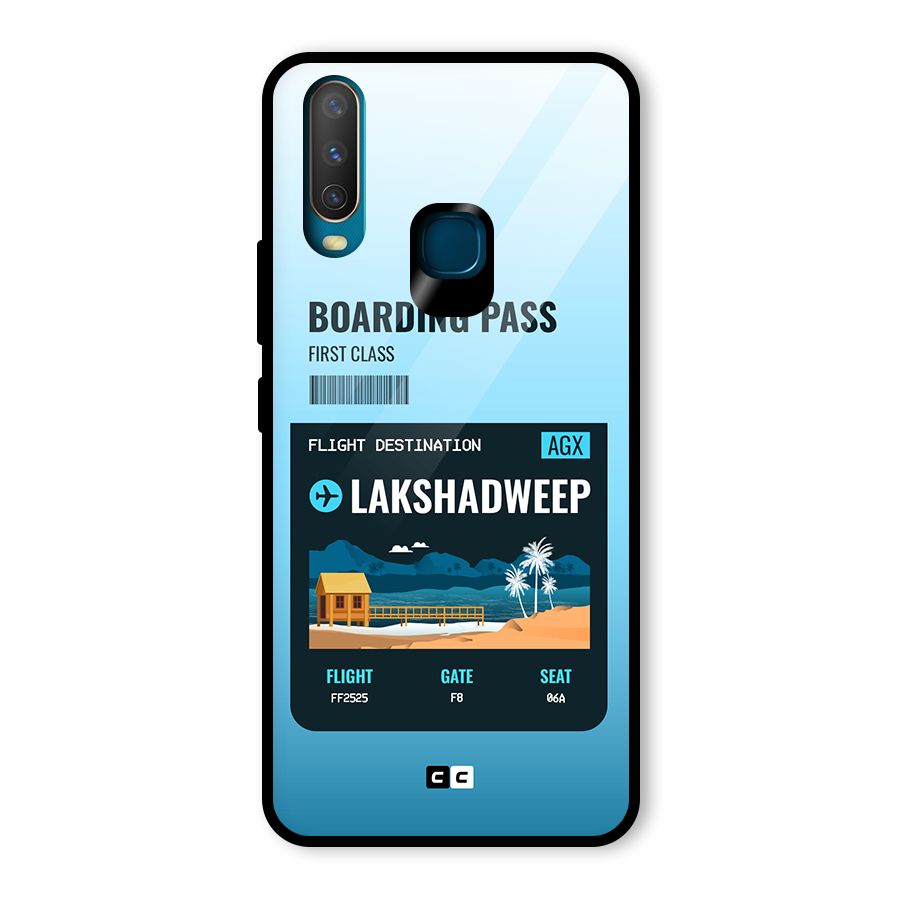 Lakshadweep Boarding Pass Glass Back Case for Vivo Y17
