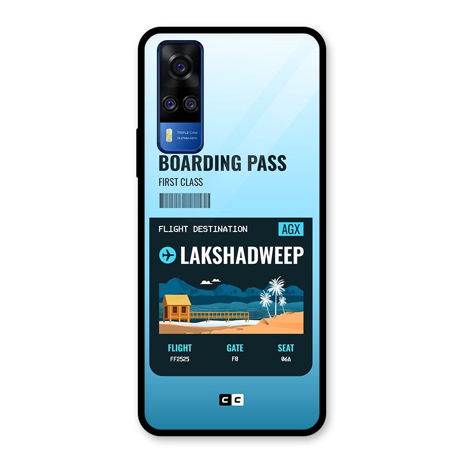 Lakshadweep Boarding Pass Glass Back Case for Vivo Y31