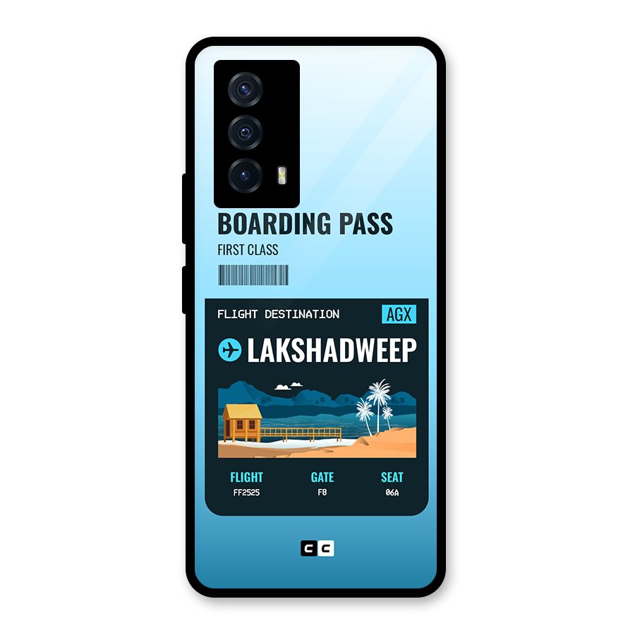Lakshadweep Boarding Pass Glass Back Case for Vivo iQOO Z5