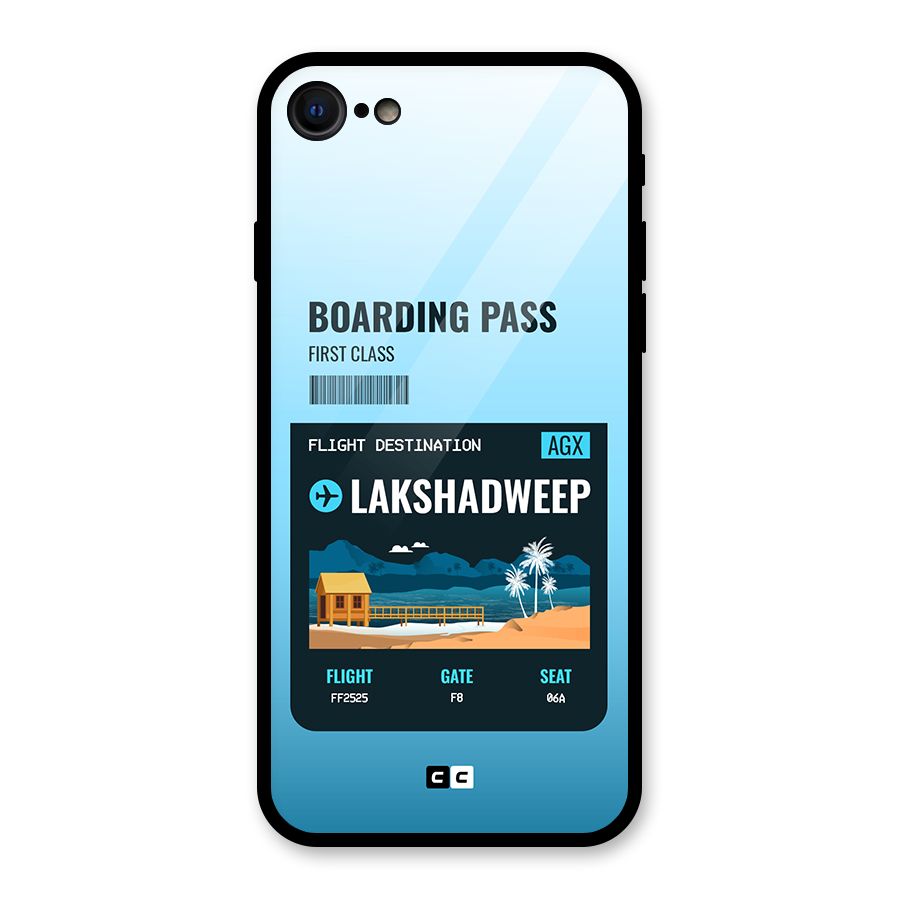 Lakshadweep Boarding Pass Glass Back Case for iPhone 7