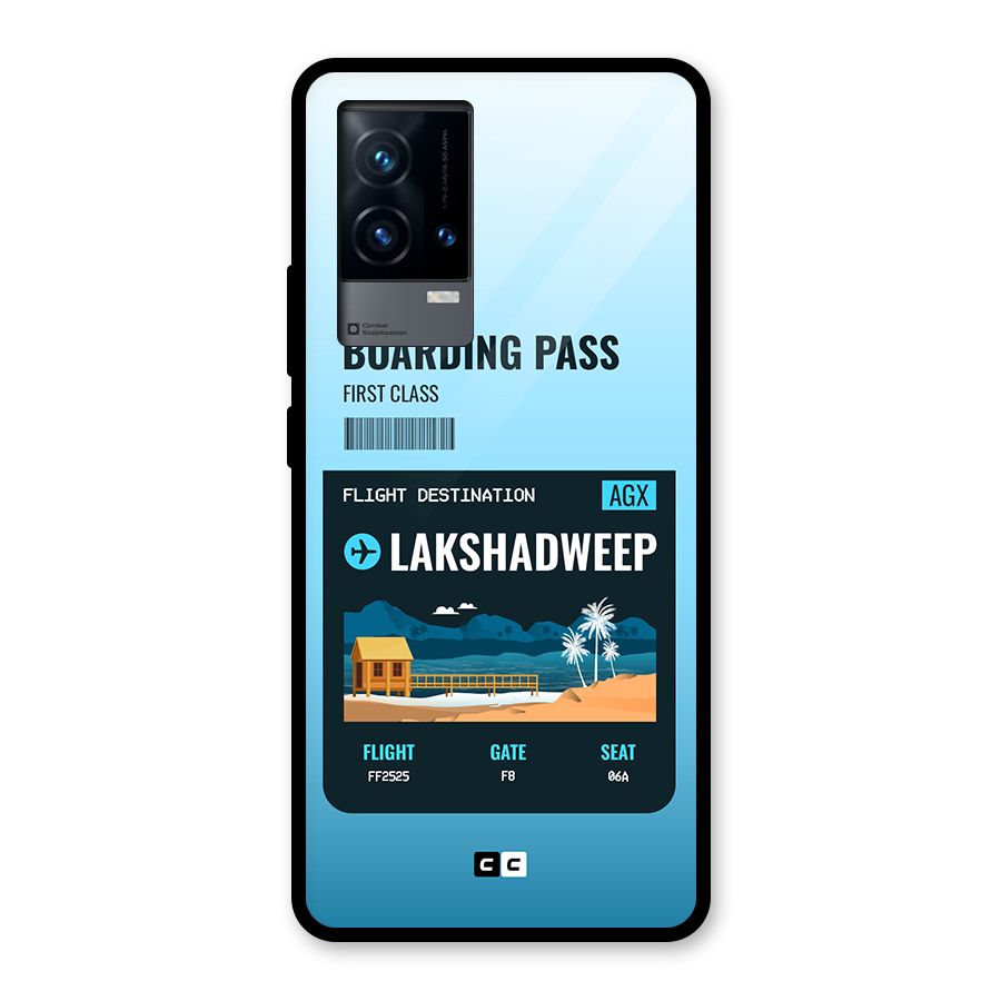 Lakshadweep Boarding Pass Glass Back Case for iQOO 9 5G