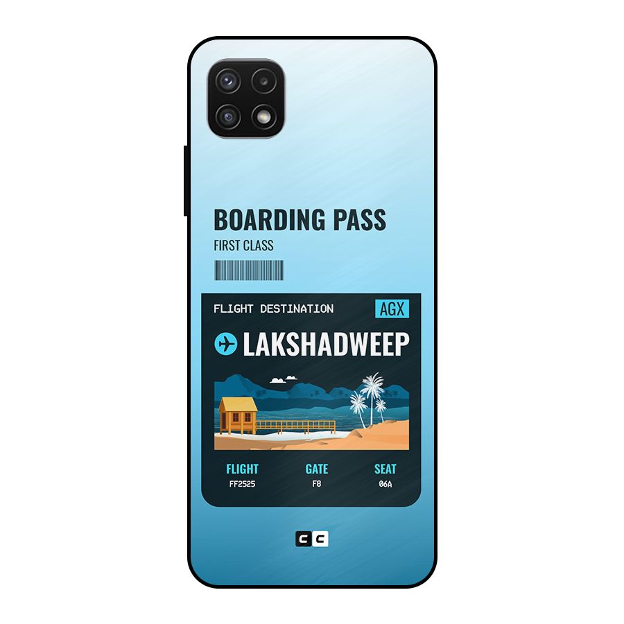 Lakshadweep Boarding Pass Metal Back Case for Galaxy A22 5G
