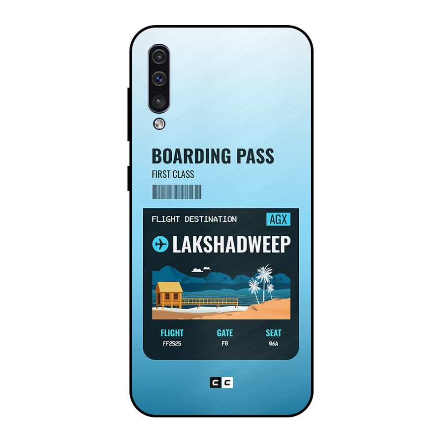 Lakshadweep Boarding Pass Metal Back Case for Galaxy A50s