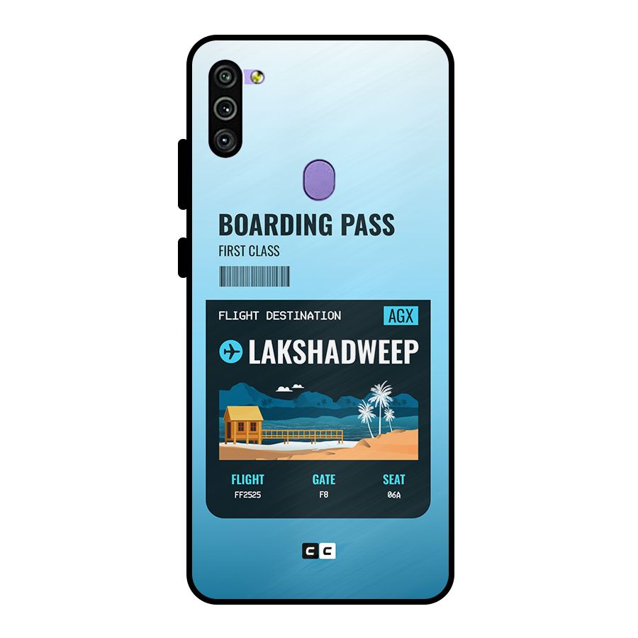 Lakshadweep Boarding Pass Metal Back Case for Galaxy M11