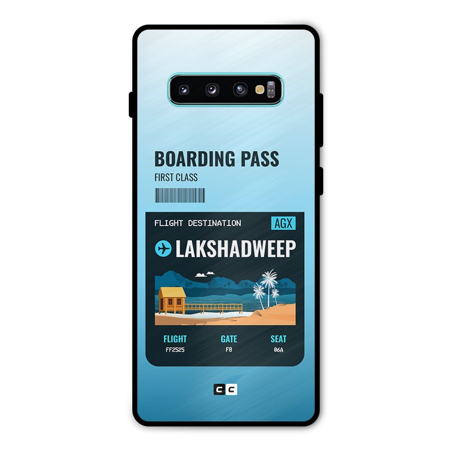 Lakshadweep Boarding Pass Metal Back Case for Galaxy S10 Plus