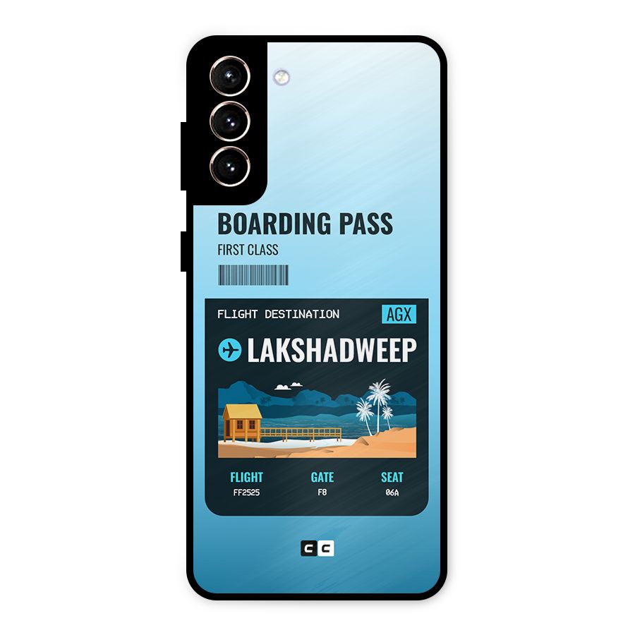 Lakshadweep Boarding Pass Metal Back Case for Galaxy S21 Plus
