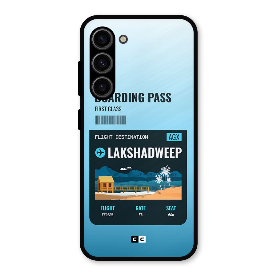 Lakshadweep Boarding Pass Metal Back Case for Galaxy S23