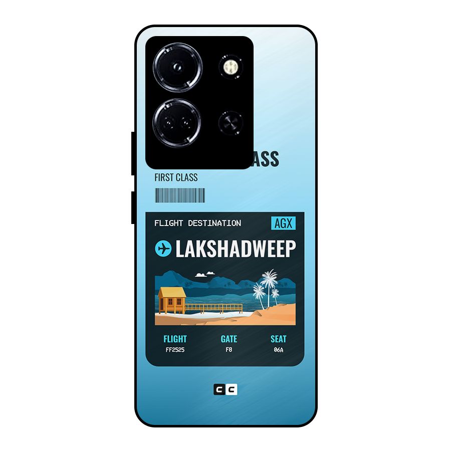 Lakshadweep Boarding Pass Metal Back Case for Infinix Note 30 5G