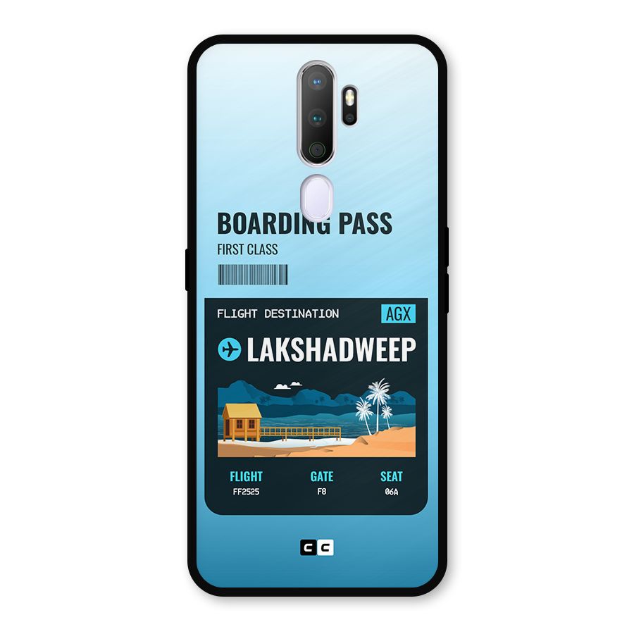 Lakshadweep Boarding Pass Metal Back Case for Oppo A5 (2020)