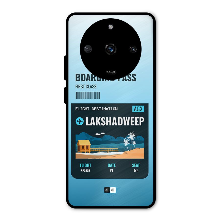 Lakshadweep Boarding Pass Metal Back Case for Realme Narzo 60 5G