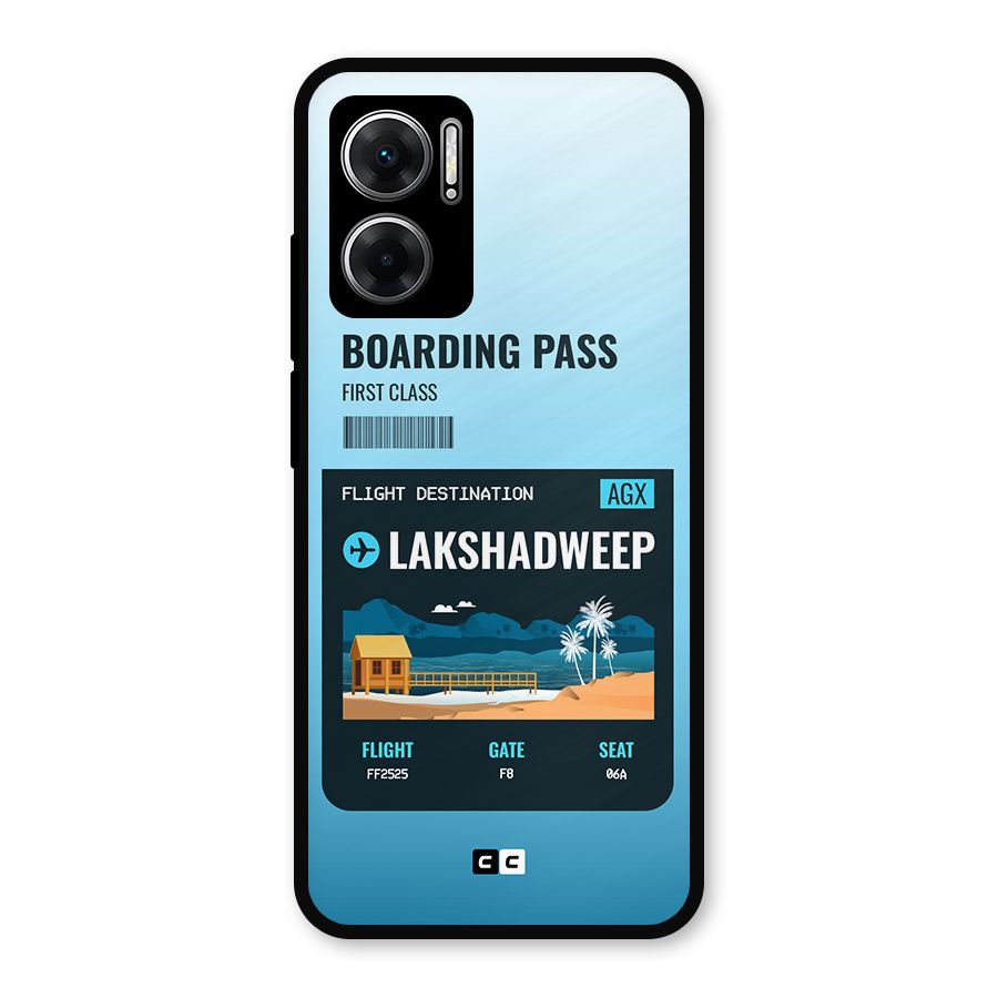 Lakshadweep Boarding Pass Metal Back Case for Redmi 11 Prime 5G