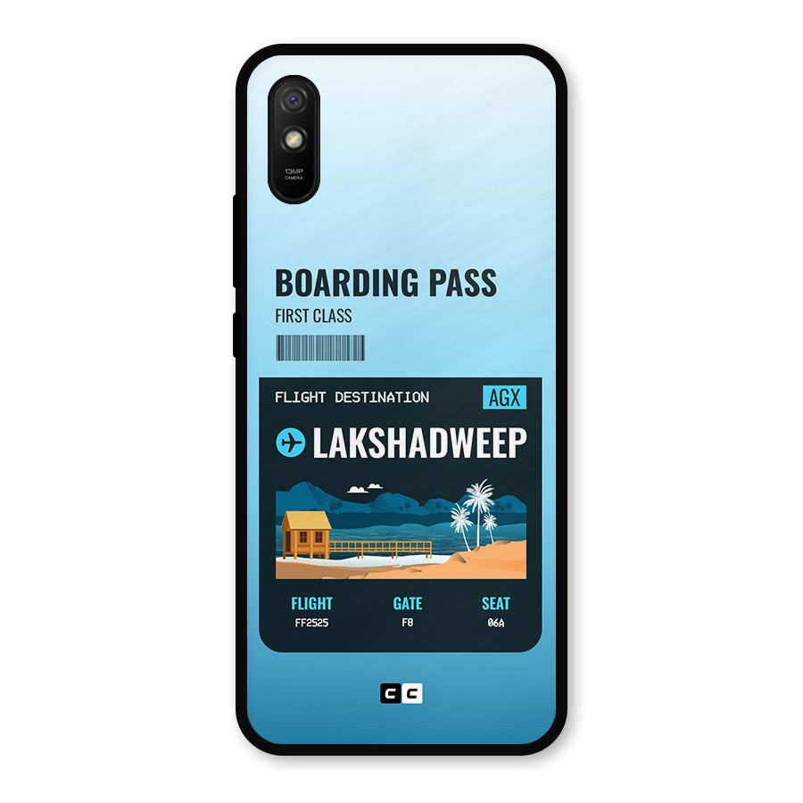 Lakshadweep Boarding Pass Metal Back Case for Redmi 9a