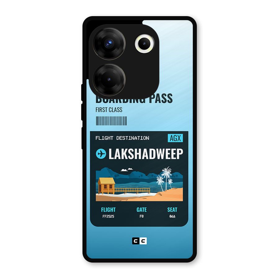 Lakshadweep Boarding Pass Metal Back Case for Tecno Camon 20 Pro