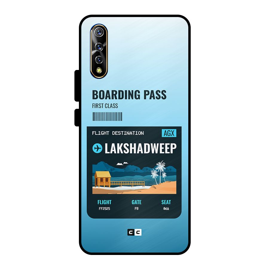 Lakshadweep Boarding Pass Metal Back Case for Vivo S1