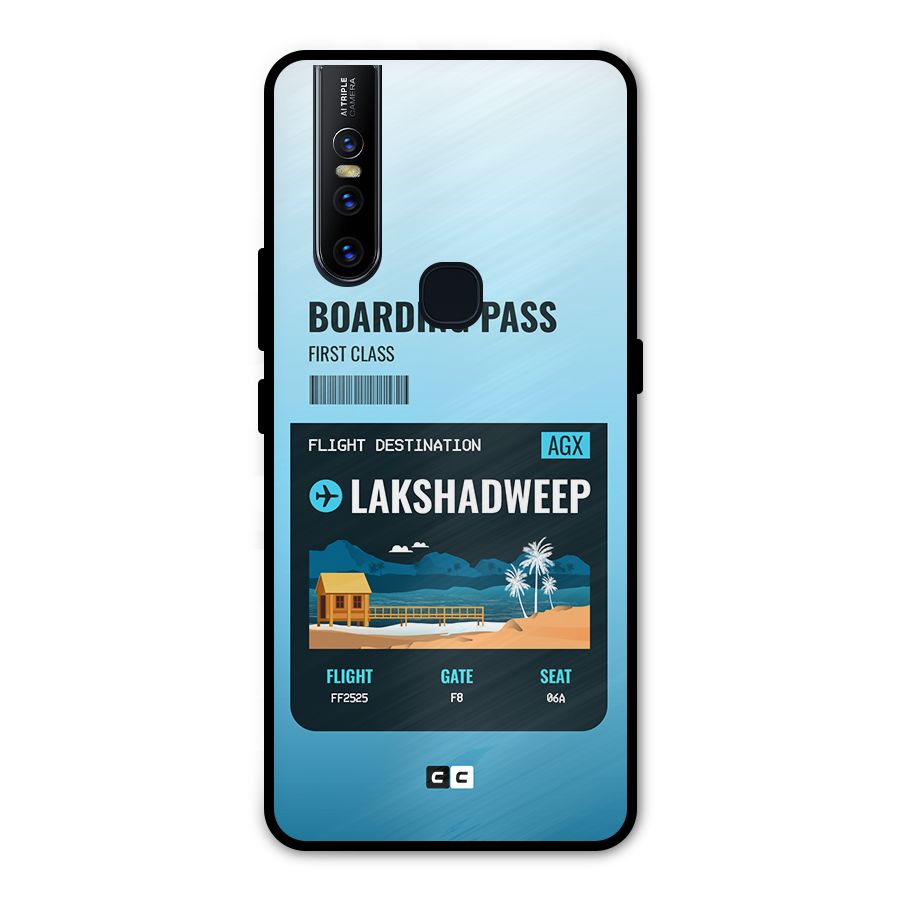 Lakshadweep Boarding Pass Metal Back Case for Vivo V15