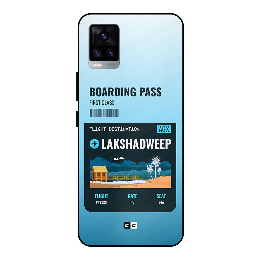 Lakshadweep Boarding Pass Metal Back Case for Vivo V20 2021