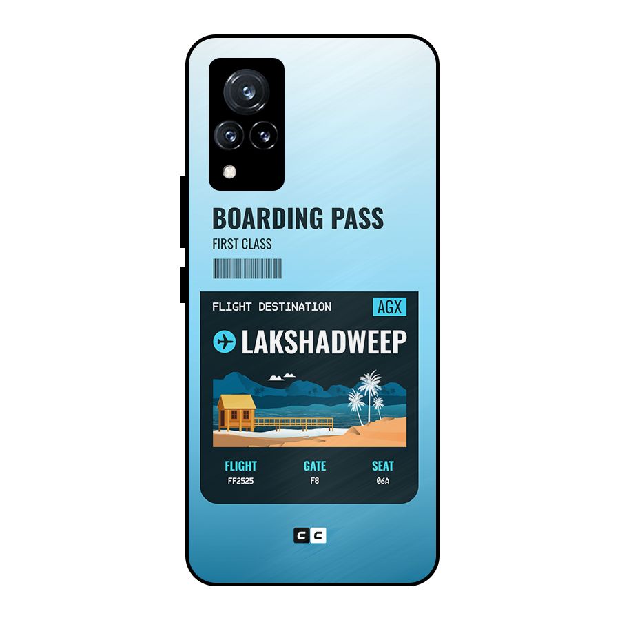 Lakshadweep Boarding Pass Metal Back Case for Vivo V21 5G