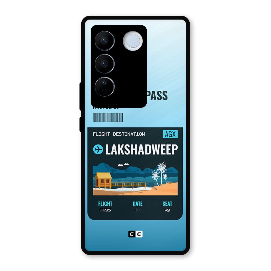 Lakshadweep Boarding Pass Metal Back Case for Vivo V27