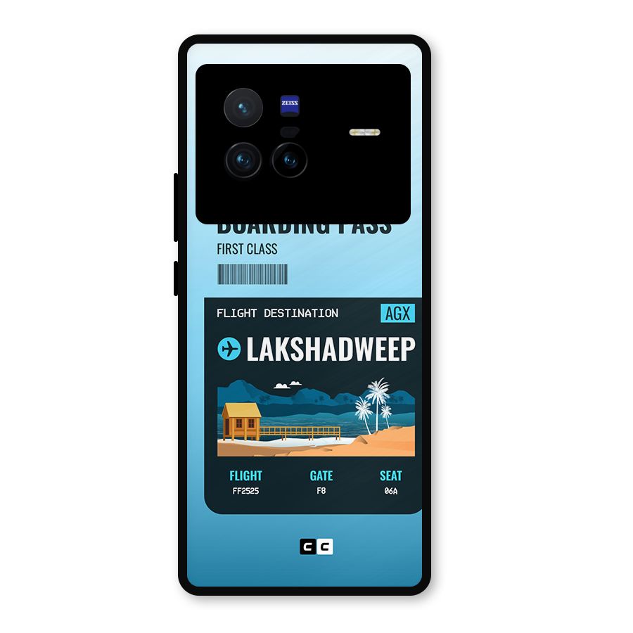 Lakshadweep Boarding Pass Metal Back Case for Vivo X80