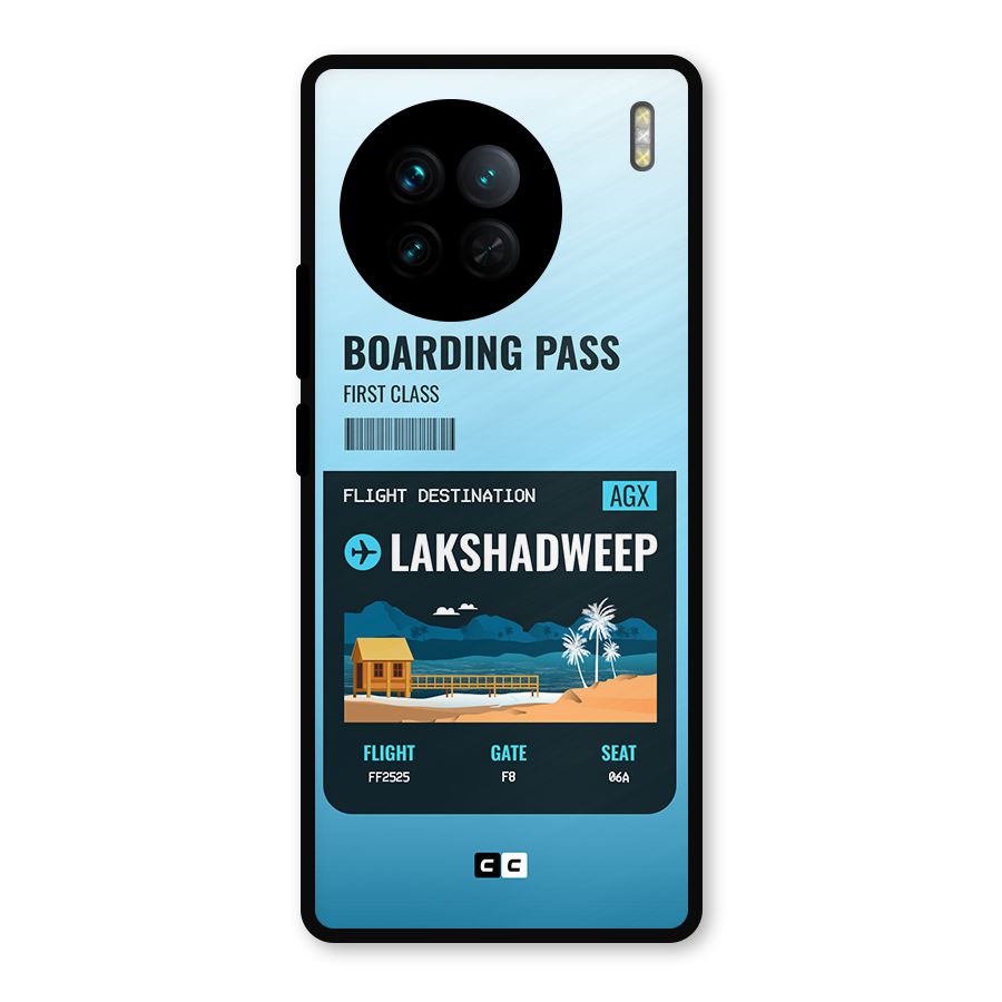 Lakshadweep Boarding Pass Metal Back Case for Vivo X90