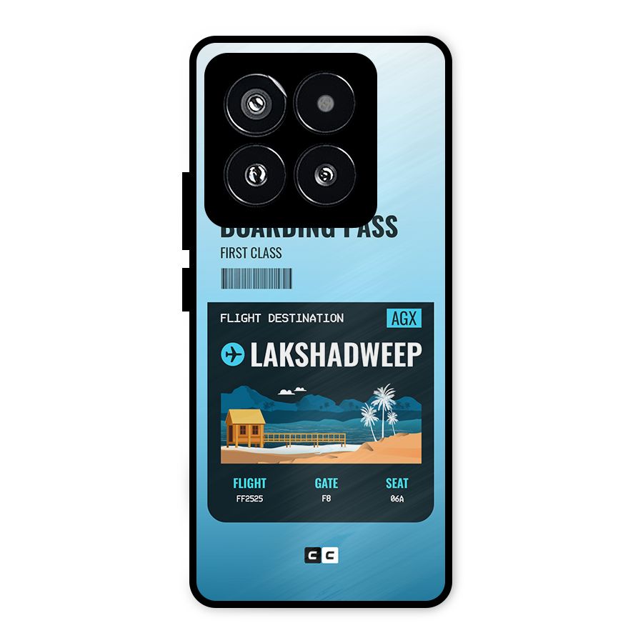 Lakshadweep Boarding Pass Metal Back Case for Xiaomi 14 Pro