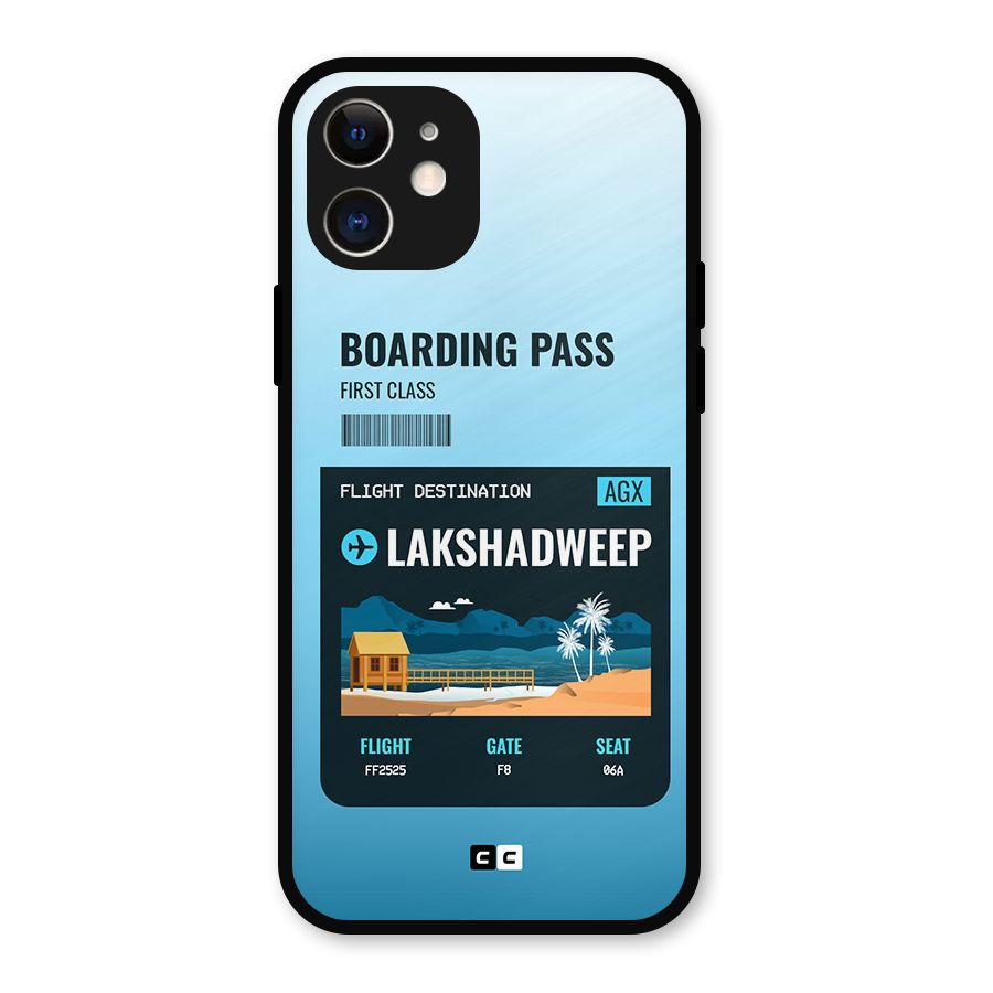 Lakshadweep Boarding Pass Metal Back Case for iPhone 12