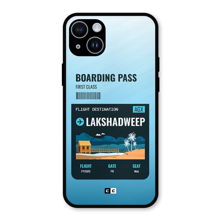 Lakshadweep Boarding Pass Metal Back Case for iPhone 14
