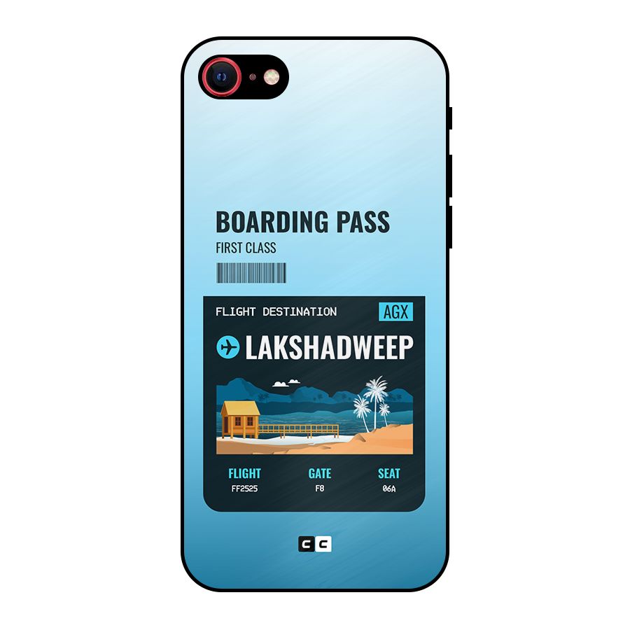 Lakshadweep Boarding Pass Metal Back Case for iPhone SE 2022