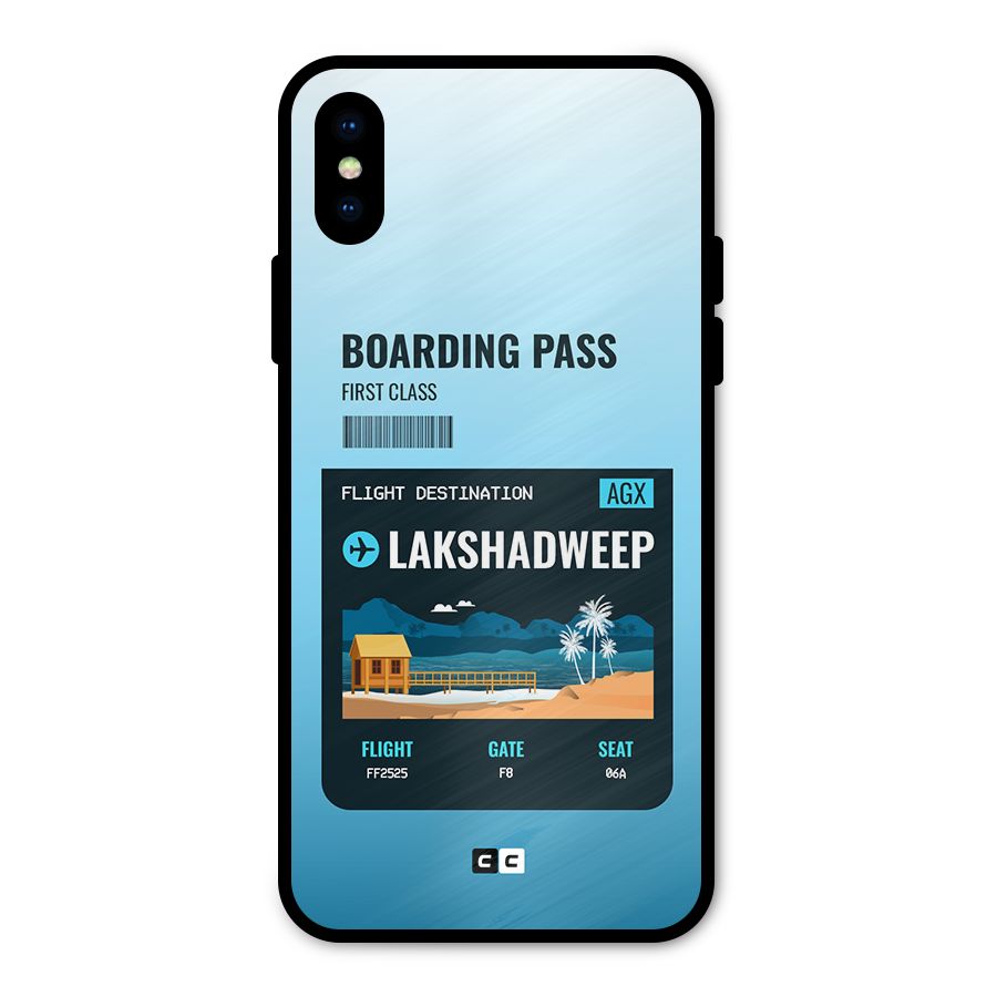 Lakshadweep Boarding Pass Metal Back Case for iPhone XS