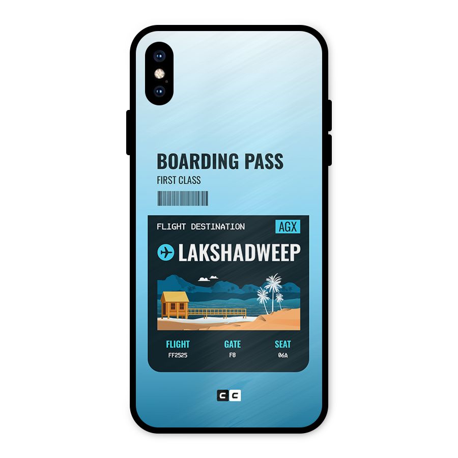 Lakshadweep Boarding Pass Metal Back Case for iPhone XS Max