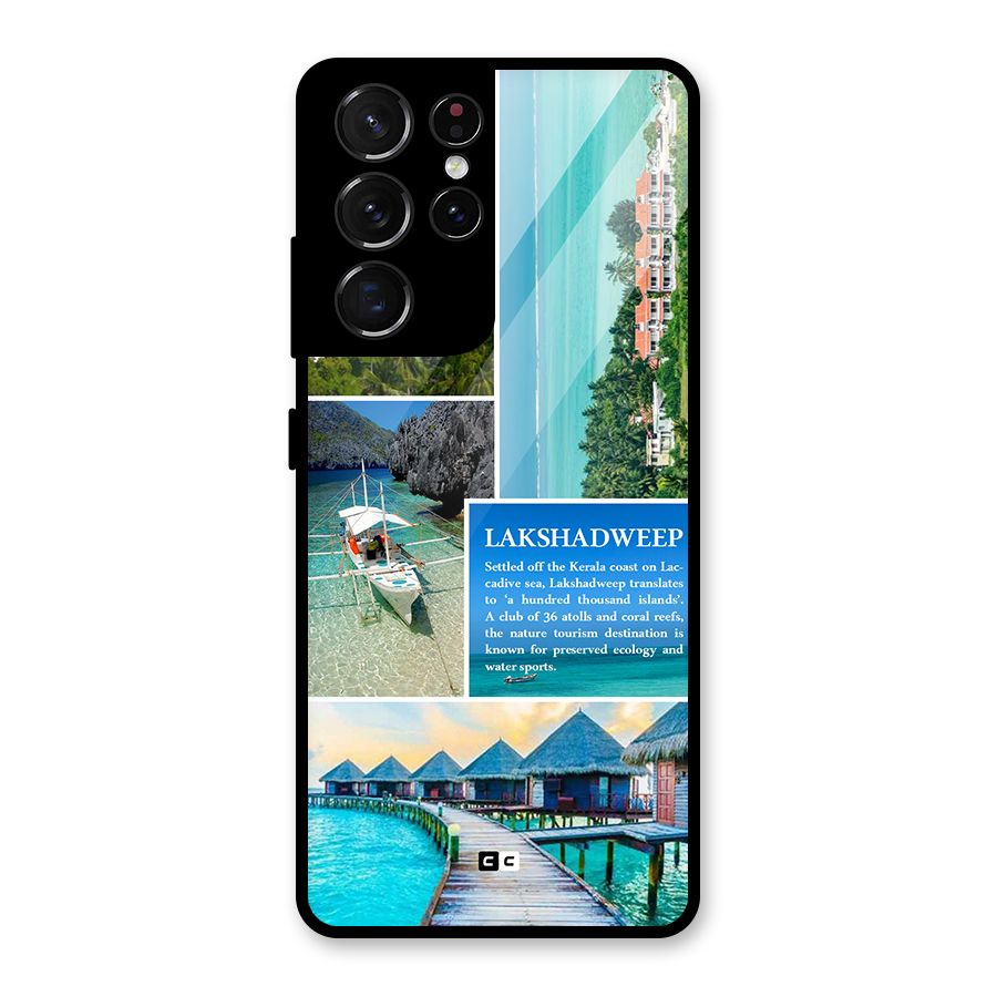 Lakshadweep Collage Glass Back Case for Galaxy S21 Ultra 5G