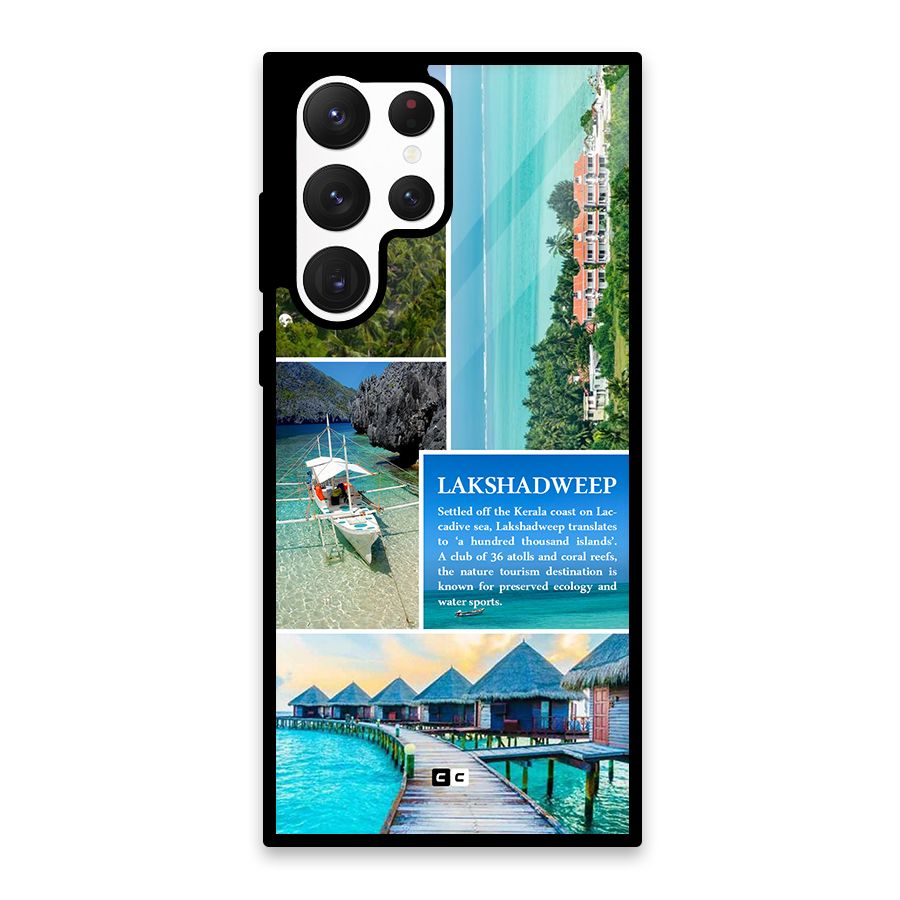 Lakshadweep Collage Glass Back Case for Galaxy S22 Ultra 5G