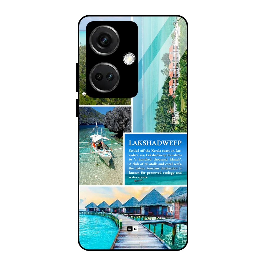 Lakshadweep Collage Glass Back Case for OnePlus Nord CE 3 5G