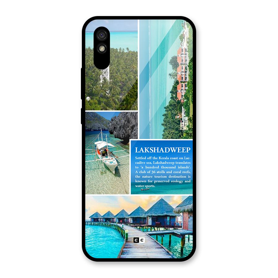 Lakshadweep Collage Glass Back Case for Redmi 9A