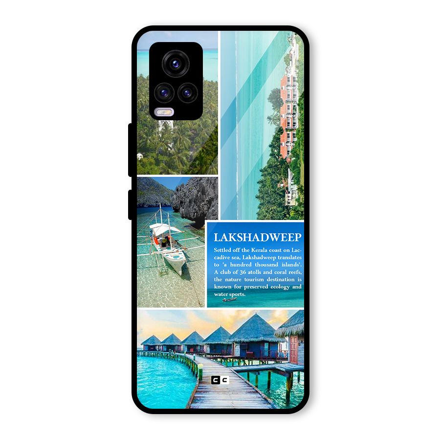 Lakshadweep Collage Glass Back Case for Vivo V20