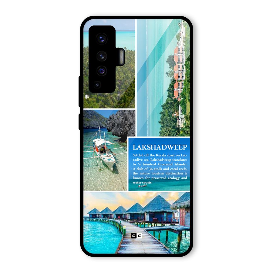 Lakshadweep Collage Glass Back Case for Vivo X50